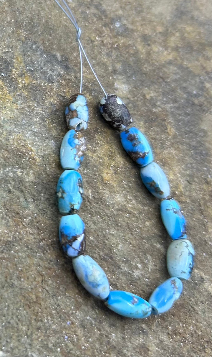RARE AAA+ Golden Hills Turquoise (Kazakhstan) Rice Beads
