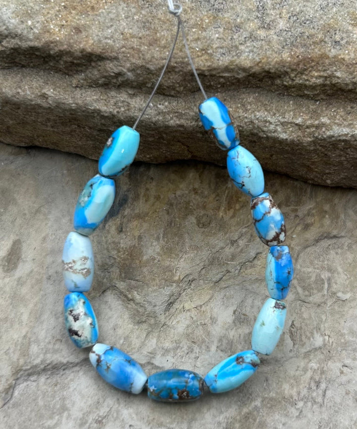 RARE AAA+ Golden Hills Turquoise (Kazakhstan) Rice Beads
