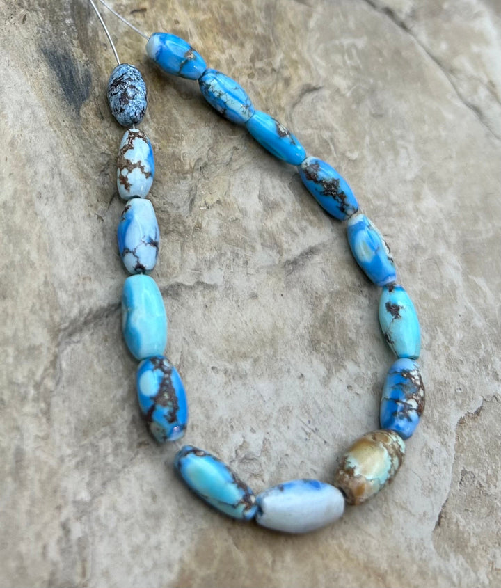 RARE AAA+ Golden Hills Turquoise (Kazakhstan) Rice Beads