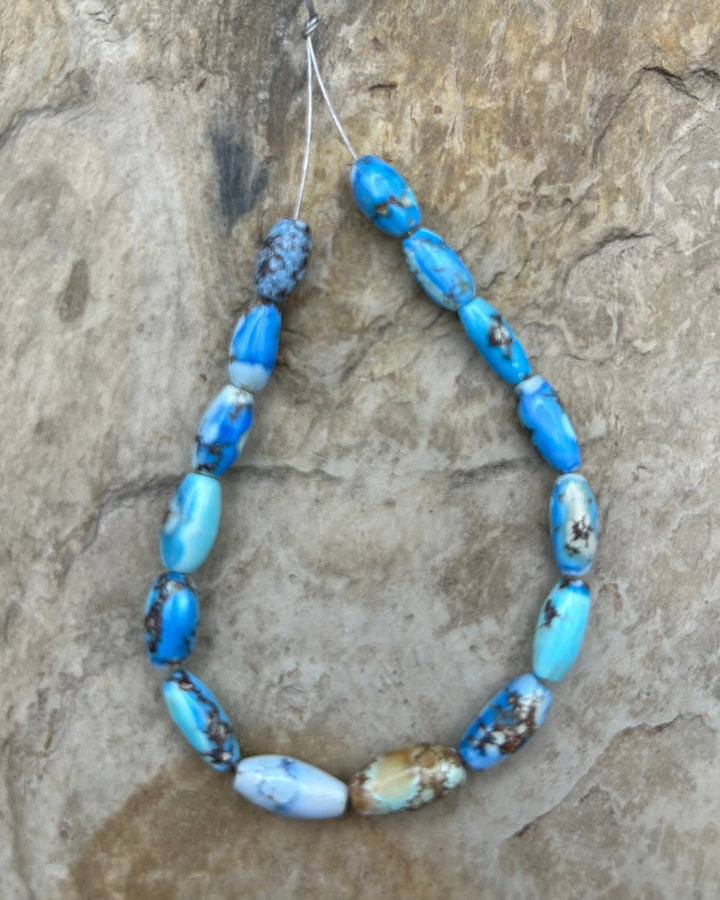 RARE AAA+ Golden Hills Turquoise (Kazakhstan) Rice Beads