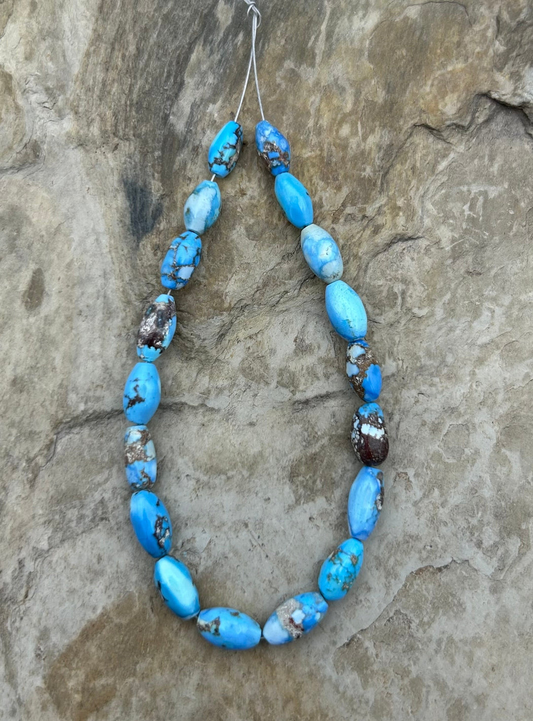 RARE AAA+ Golden Hills Turquoise (Kazakhstan) Rice Beads