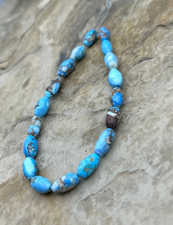 RARE AAA+ Golden Hills Turquoise (Kazakhstan) Rice Beads