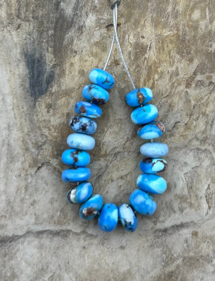 RARE AAA+ Golden Hills Turquoise (Kazakhstan) Rondelle