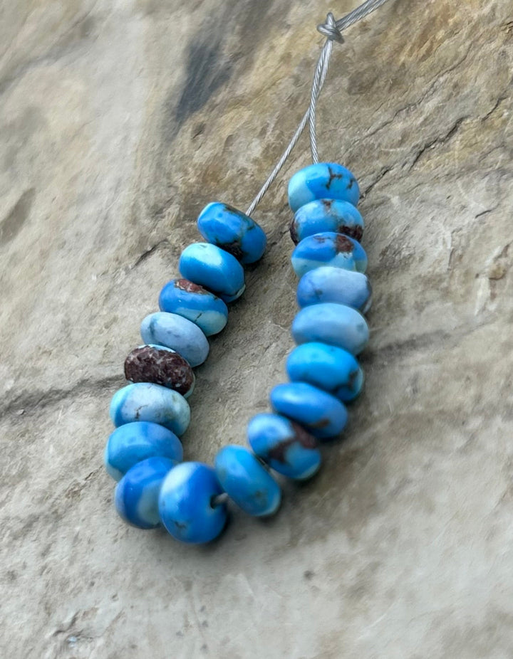 RARE AAA+ Golden Hills Turquoise (Kazakhstan) Rondelle