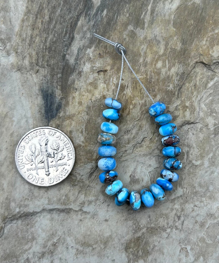 RARE AAA+ Golden Hills Turquoise (Kazakhstan) Rondelle