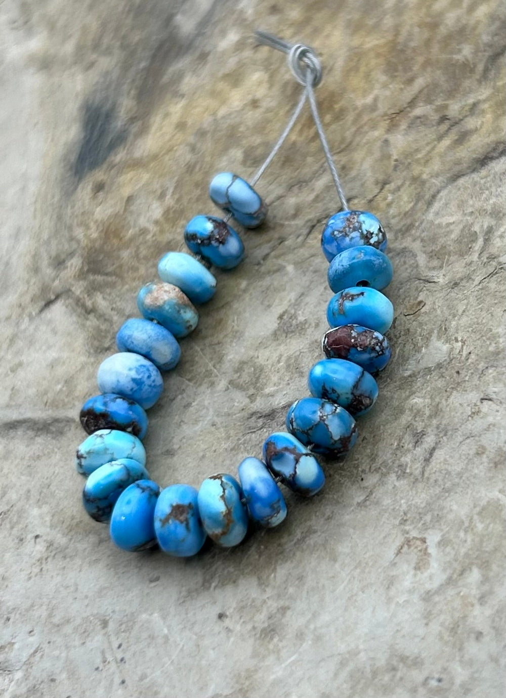 RARE AAA+ Golden Hills Turquoise (Kazakhstan) Rondelle