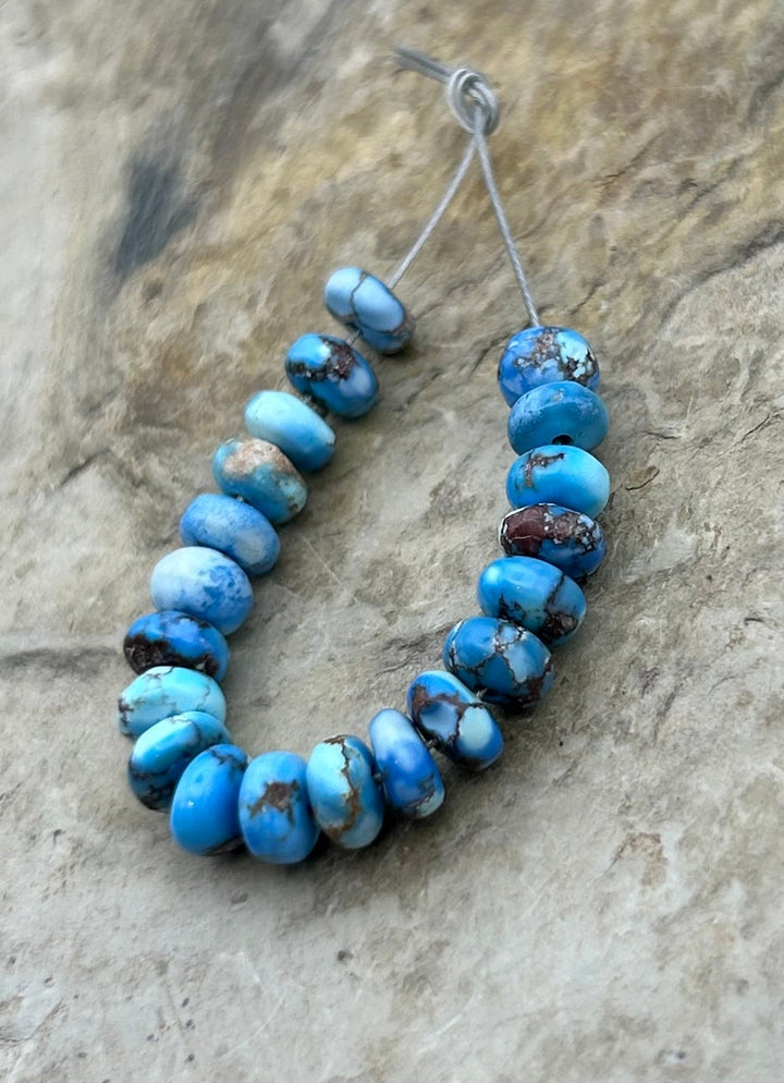 RARE AAA+ Golden Hills Turquoise (Kazakhstan) Rondelle