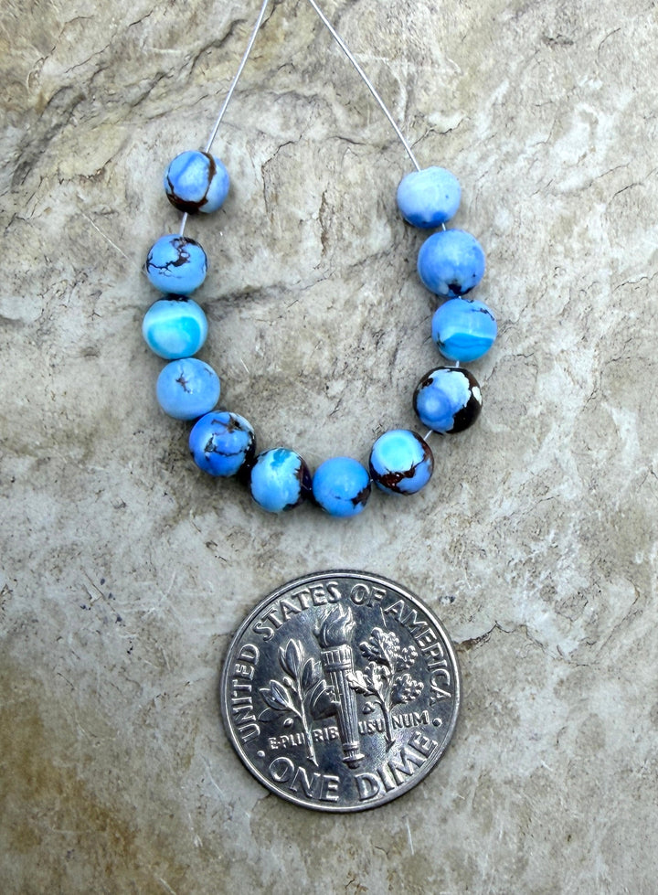 RARE AAA+ Golden Hills Turquoise (Kazakhstan) Round Beads