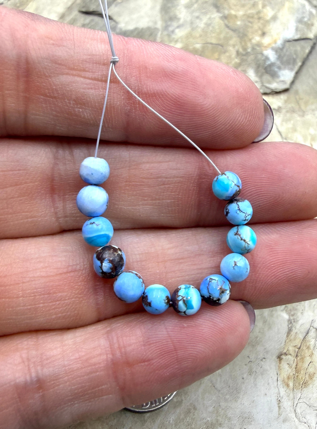 RARE AAA+ Golden Hills Turquoise (Kazakhstan) Round Beads