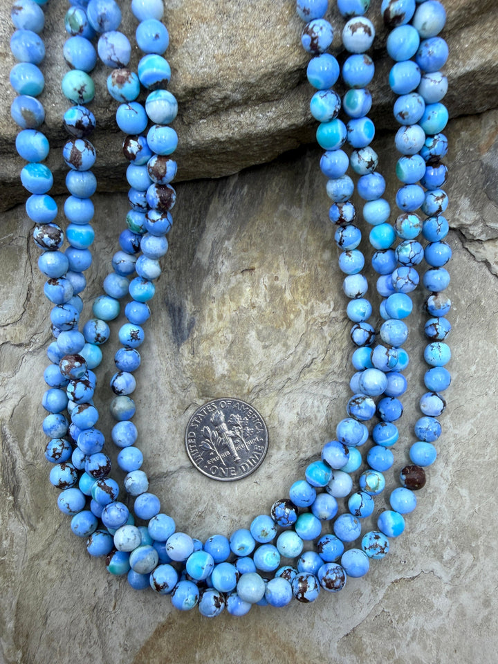 RARE AAA+ Golden Hills Turquoise (Kazakhstan) Round Beads