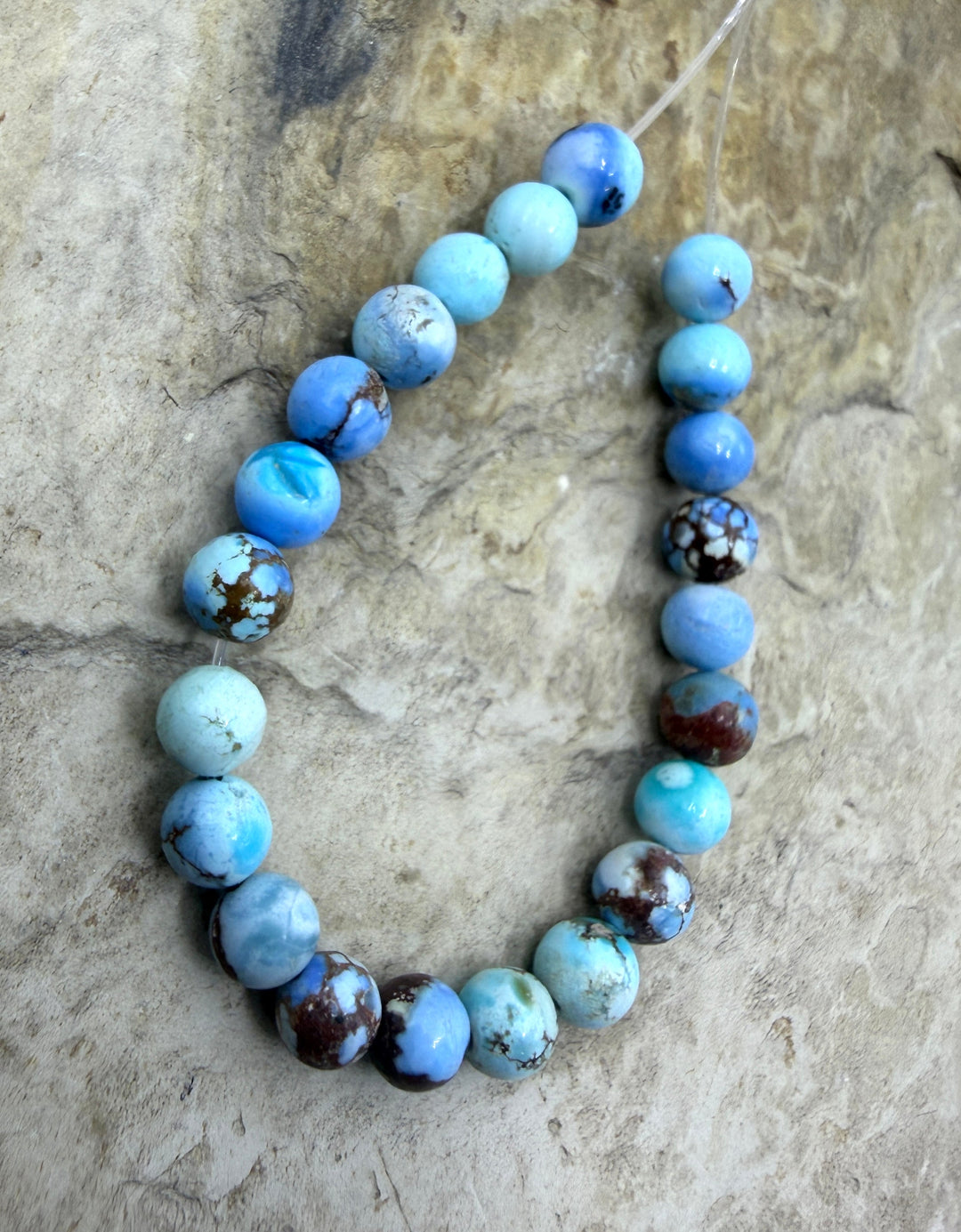RARE AAA+ Golden Hills Turquoise (Kazakhstan) Round Beads