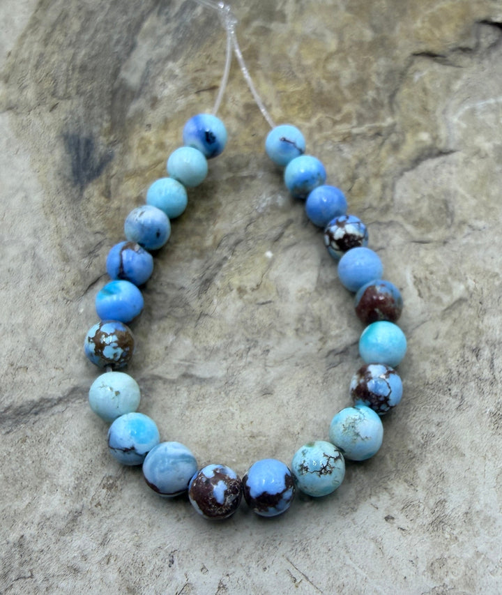 RARE AAA+ Golden Hills Turquoise (Kazakhstan) Round Beads