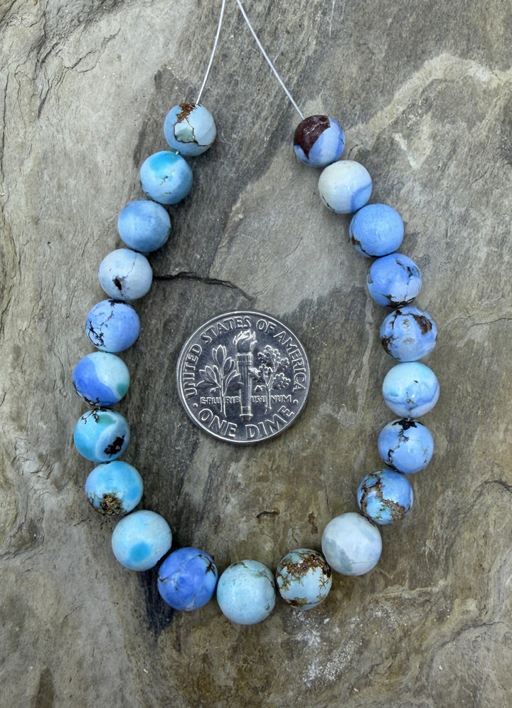 RARE AAA+ Golden Hills Turquoise (Kazakhstan) Round Beads