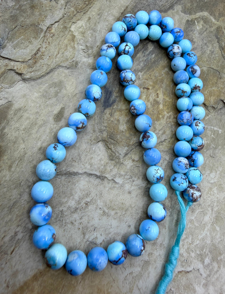 RARE AAA+ Golden Hills Turquoise (Kazakhstan) Round Beads