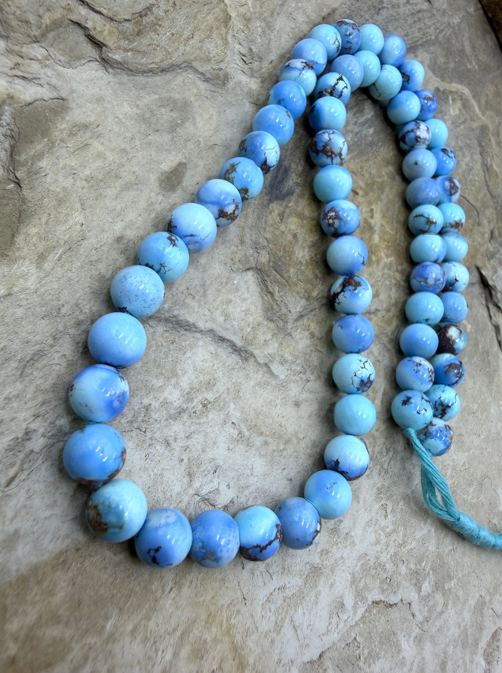RARE AAA+ Golden Hills Turquoise (Kazakhstan) Round Beads