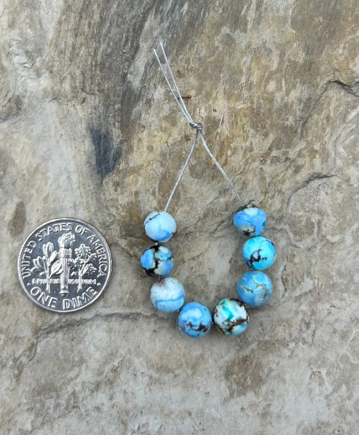 RARE AAA+ Golden Hills Turquoise (Kazakhstan) Round Beads