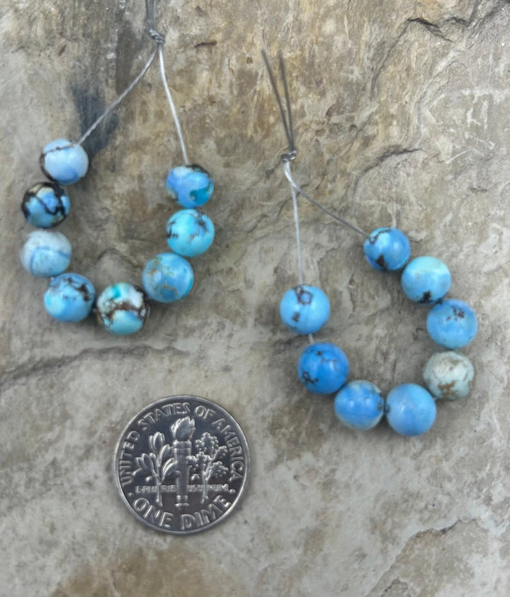 RARE AAA+ Golden Hills Turquoise (Kazakhstan) Round Beads