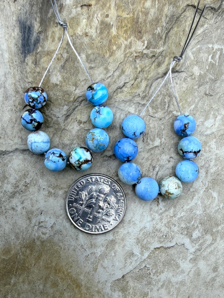 RARE AAA+ Golden Hills Turquoise (Kazakhstan) Round Beads
