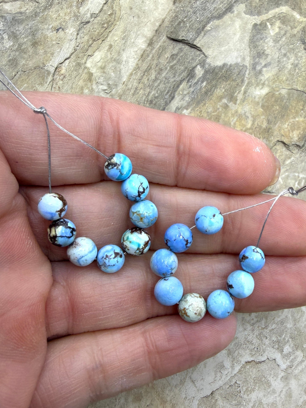 RARE AAA+ Golden Hills Turquoise (Kazakhstan) Round Beads