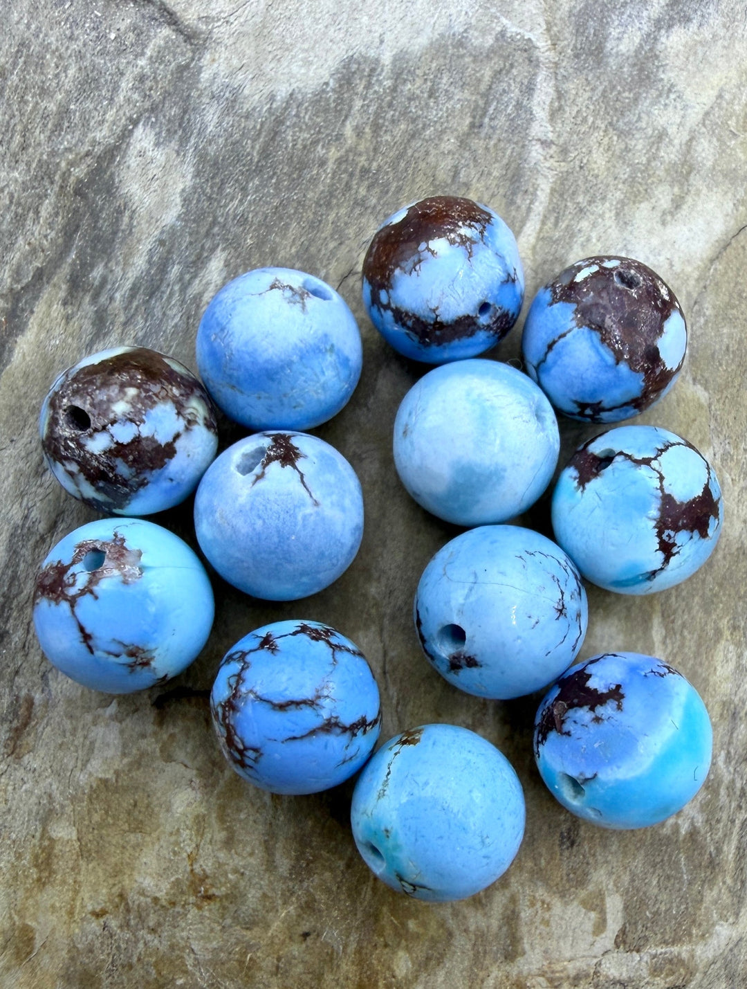 RARE AAA+ Golden Hills Turquoise (Kazakhstan) Round Beads