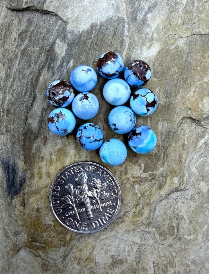 RARE AAA+ Golden Hills Turquoise (Kazakhstan) Round Beads