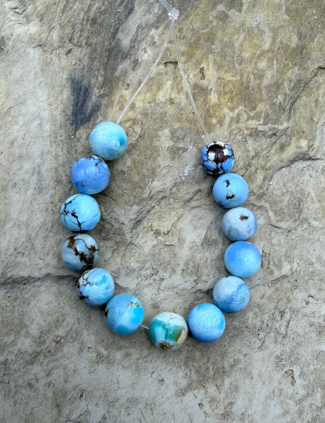 RARE AAA+ Golden Hills Turquoise (Kazakhstan) Round Beads