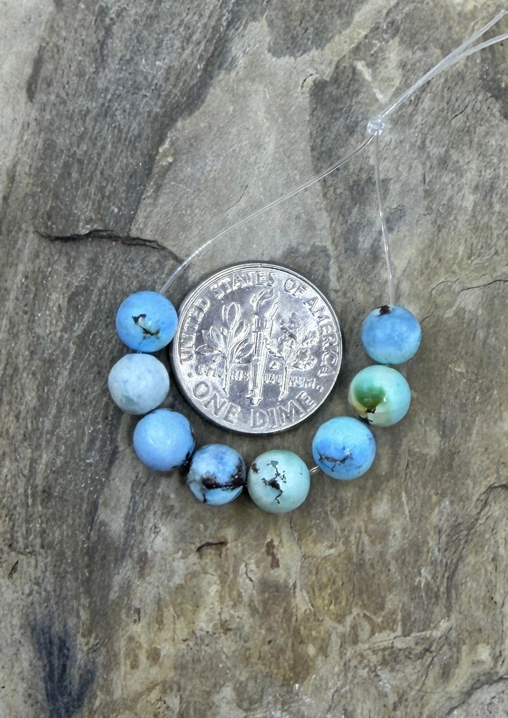 RARE AAA+ Golden Hills Turquoise (Kazakhstan) Round Beads