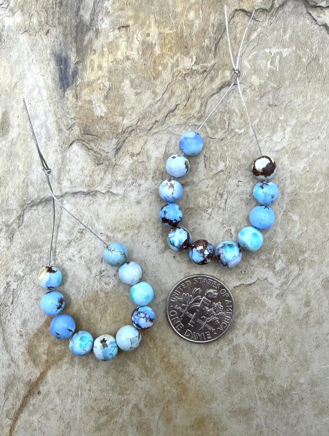 RARE AAA+ Golden Hills Turquoise (Kazakhstan) Round Beads