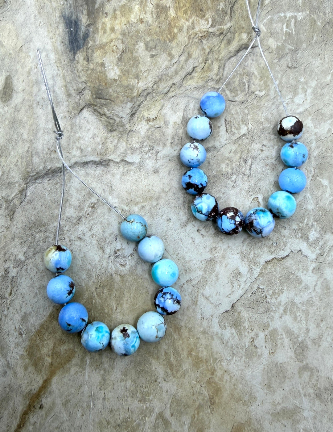 RARE AAA+ Golden Hills Turquoise (Kazakhstan) Round Beads 6mm Beads, ONE set of 10 Beads 