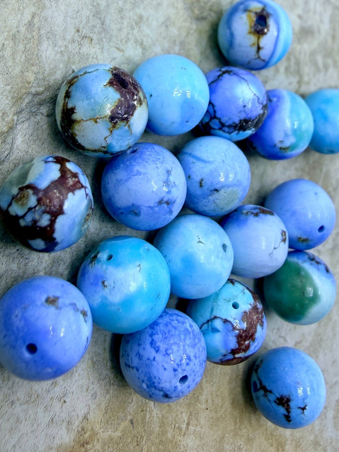 RARE AAA+ Golden Hills Turquoise (Kazakhstan) Round Beads