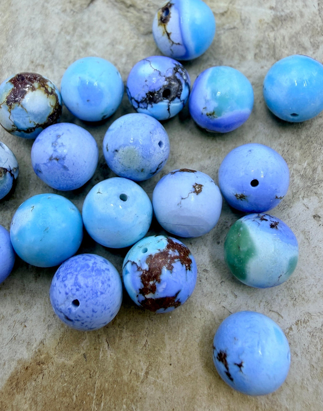 RARE AAA+ Golden Hills Turquoise (Kazakhstan) Round Beads