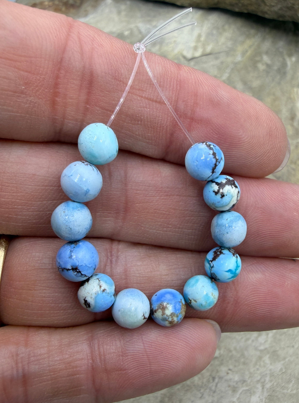 RARE AAA+ Golden Hills Turquoise (Kazakhstan)Round Beads
