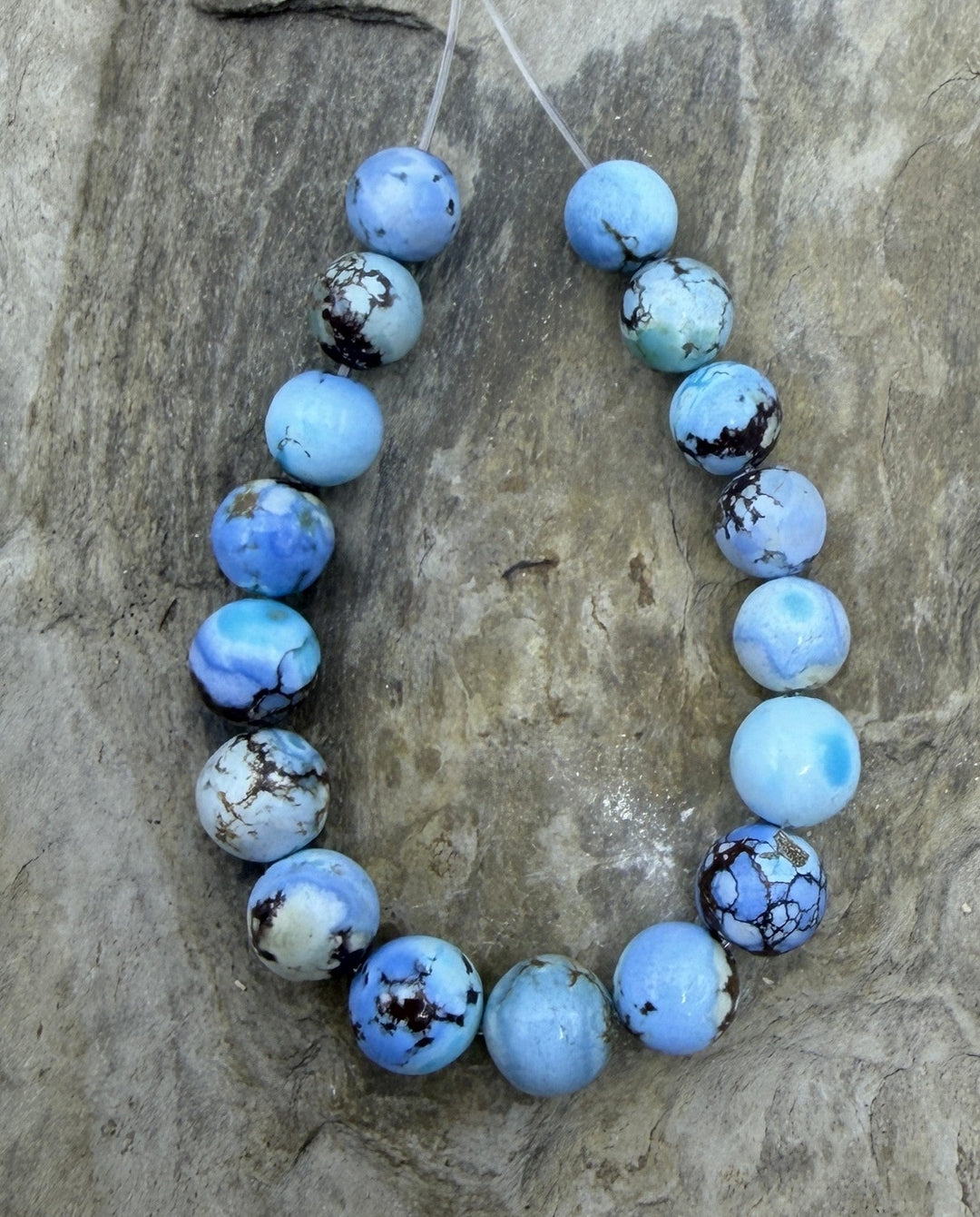 RARE AAA+ Golden Hills Turquoise (Kazakhstan) Round Beads