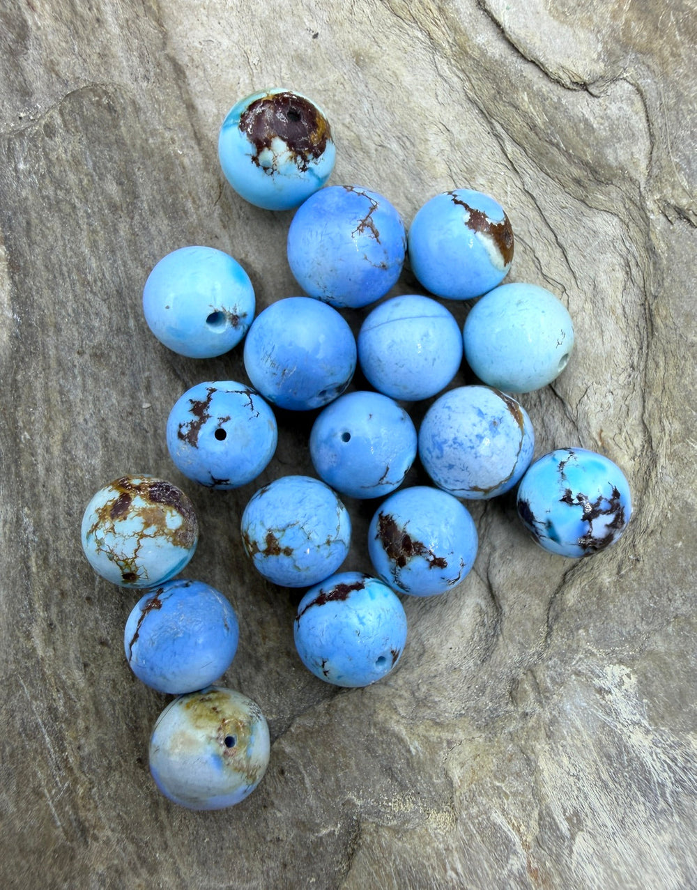 RARE AAA+ Golden Hills Turquoise (Kazakhstan) Round Beads