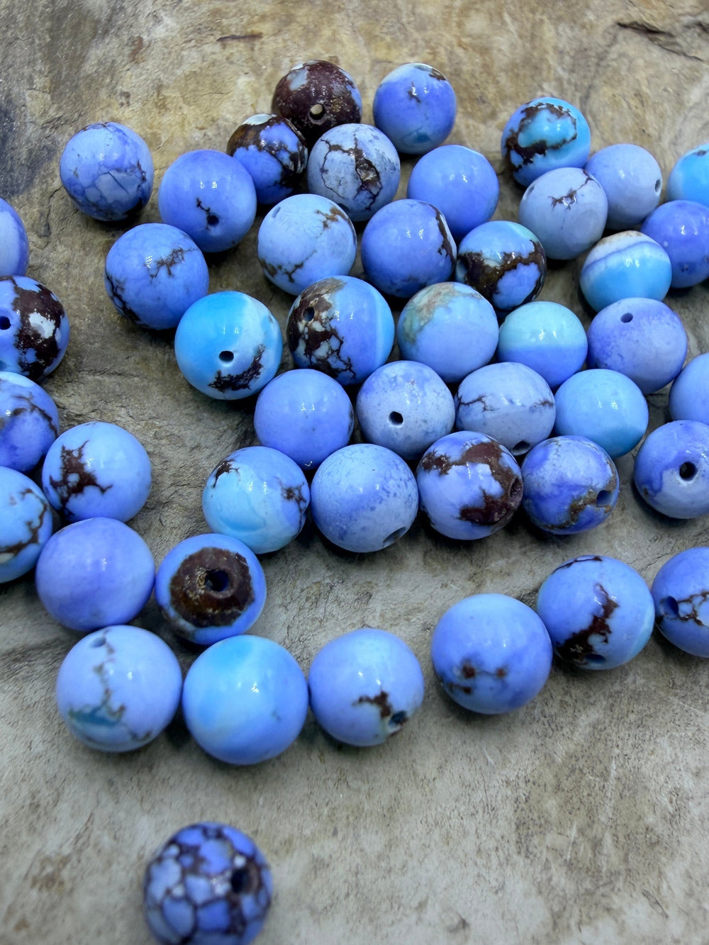 RARE AAA+ Golden Hills Turquoise (Kazakhstan) Round Beads