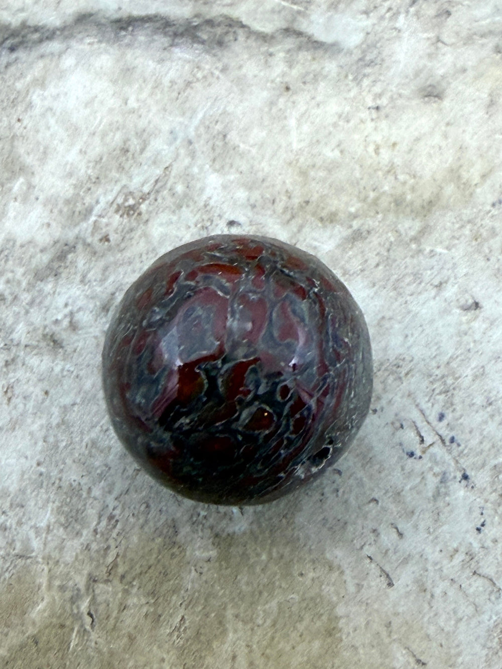 RARE AAA+ High Pattern Utah Dinosaur Bone 12mm Round Bead