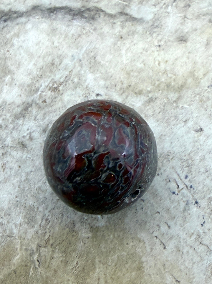 RARE AAA+ High Pattern Utah Dinosaur Bone 12mm Round Bead