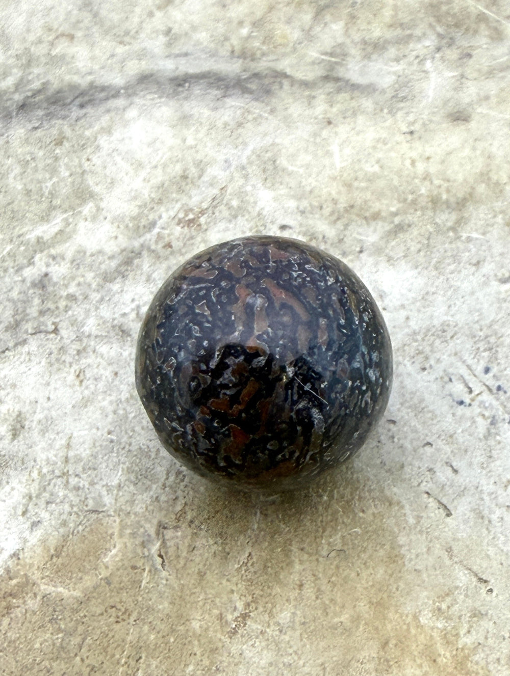 RARE AAA+ High Pattern Utah Dinosaur Bone 12mm Round Bead