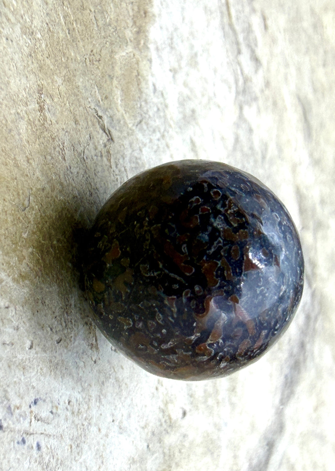RARE AAA+ High Pattern Utah Dinosaur Bone 12mm Round Bead