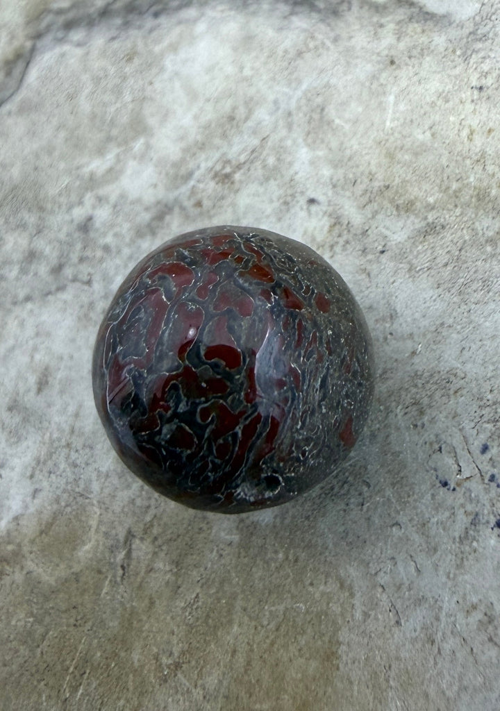 RARE AAA+ High Pattern Utah Dinosaur Bone 12mm Round Bead