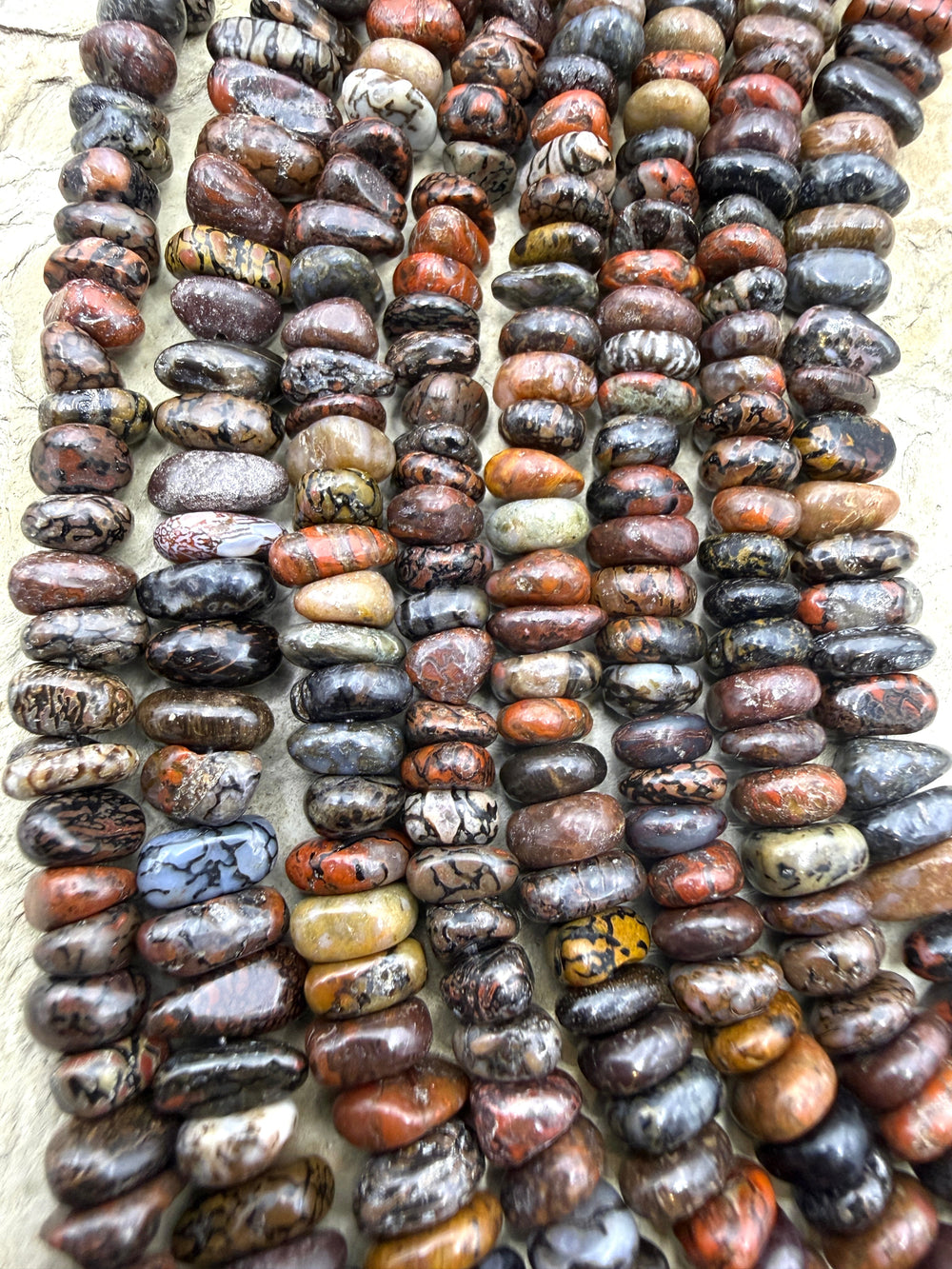 RARE AAA+ High Pattern Utah Dinosaur Bone 4x6-5x8mm Stacked