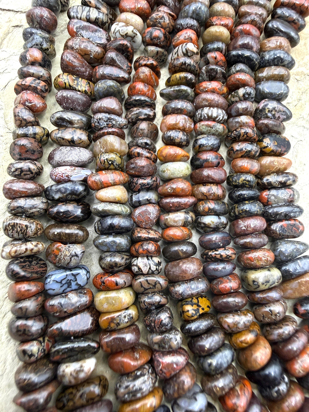 RARE AAA+ High Pattern Utah Dinosaur Bone 4x6-5x8mm Stacked