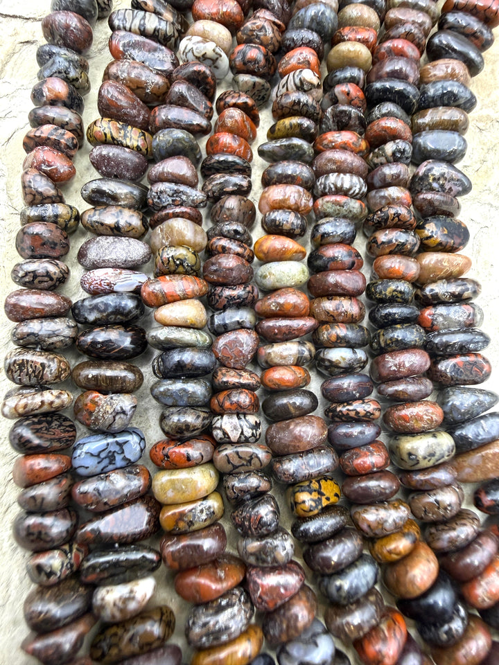 RARE AAA+ High Pattern Utah Dinosaur Bone 4x6-5x8mm Stacked