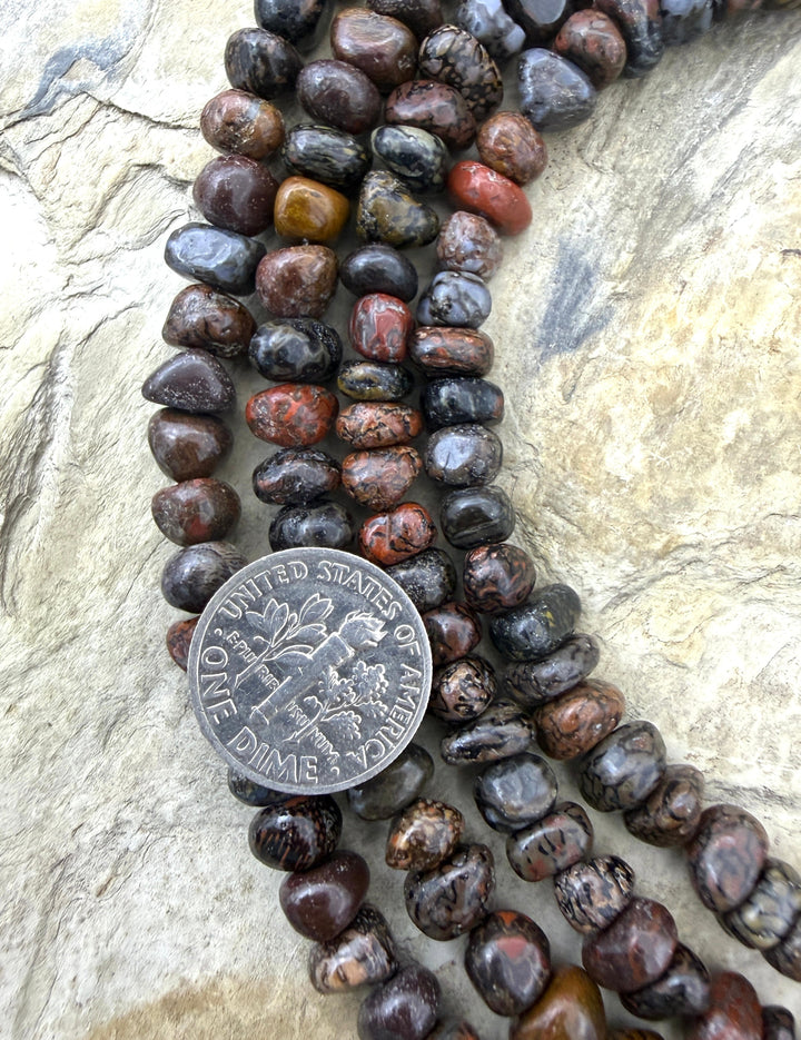 RARE AAA+ High Pattern Utah Dinosaur Bone 5-6mm Rounded