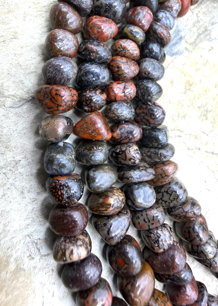 RARE AAA+ High Pattern Utah Dinosaur Bone 5-6mm Rounded