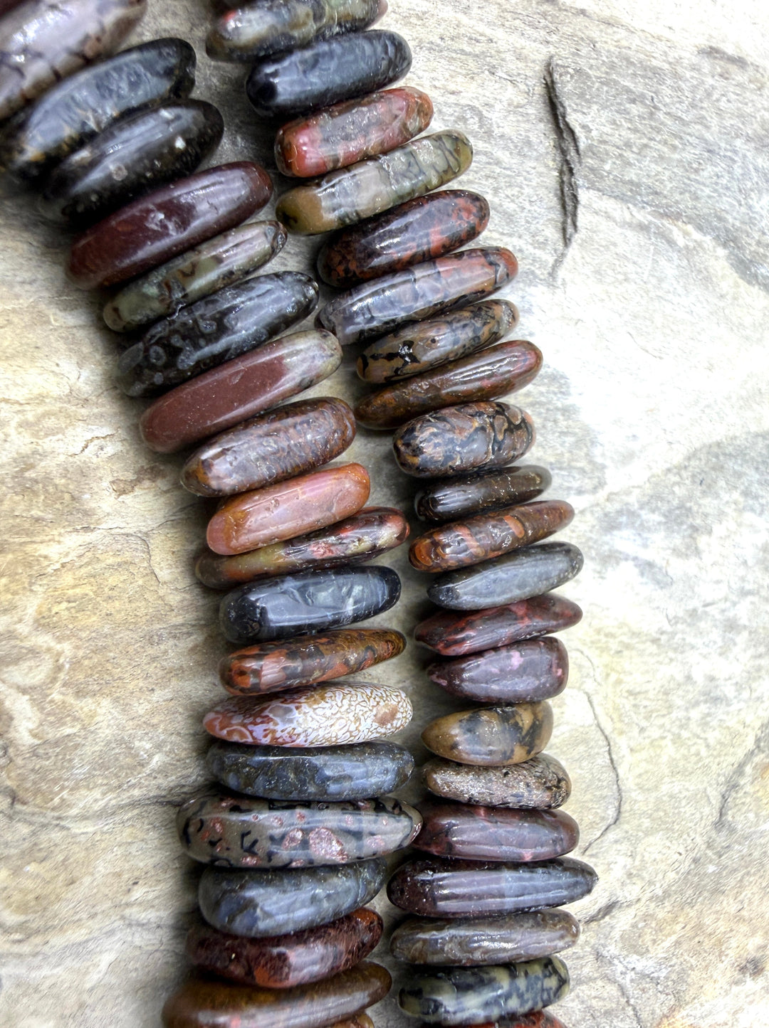 RARE AAA+ High Pattern Utah Dinosaur Bone 8-12x4mm Long