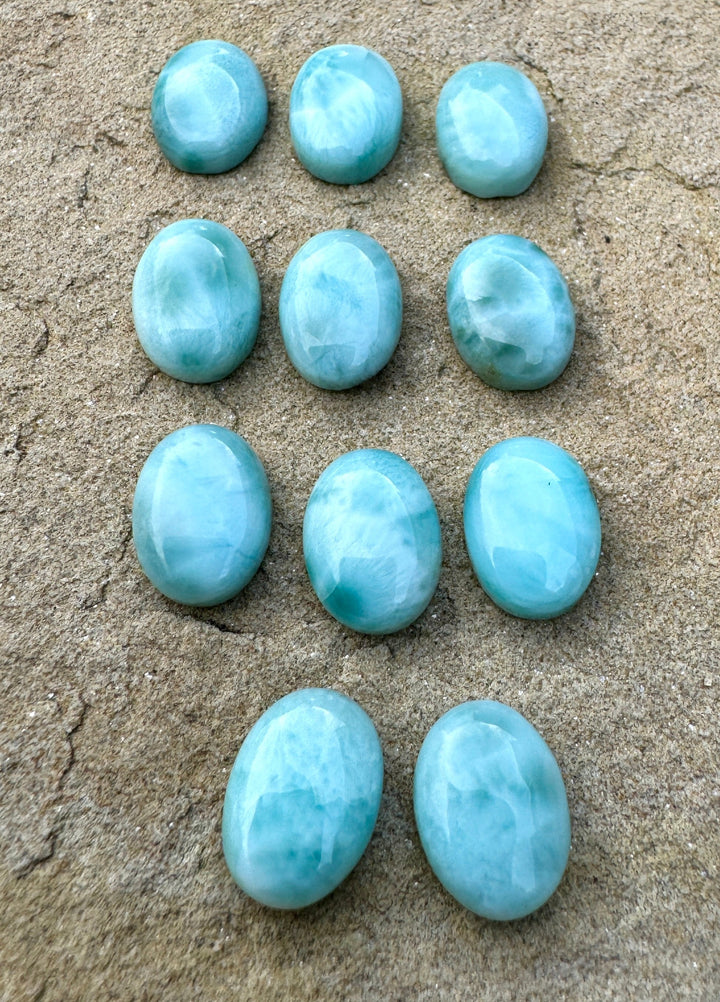 RARE AAA + Larimar 9x12mm Oval Cabochon One Cabochon