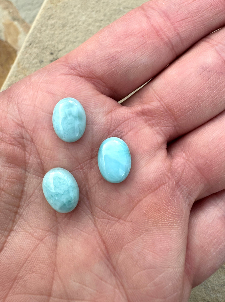 RARE AAA + Larimar 9x12mm Oval Cabochon One Cabochon