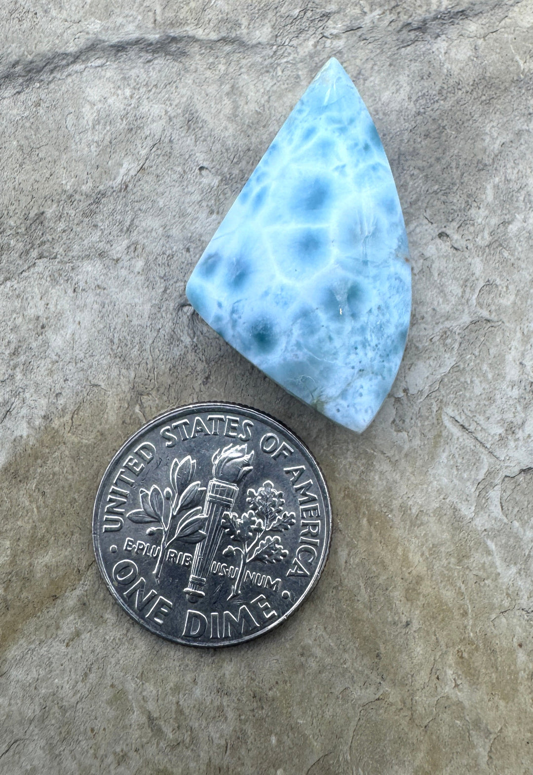 RARE AAA+ Larimar Cabochon 16x27x8mm (domed back) - Larimar
