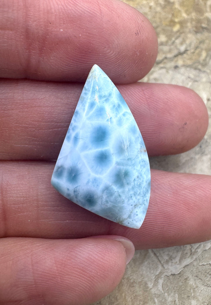 RARE AAA+ Larimar Cabochon 16x27x8mm (domed back) - Larimar
